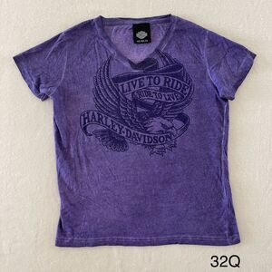 Y2K 2008 Harley Davidson Museum Eagle Live to Ride‎ Women’s Purple T Shirt Sz L